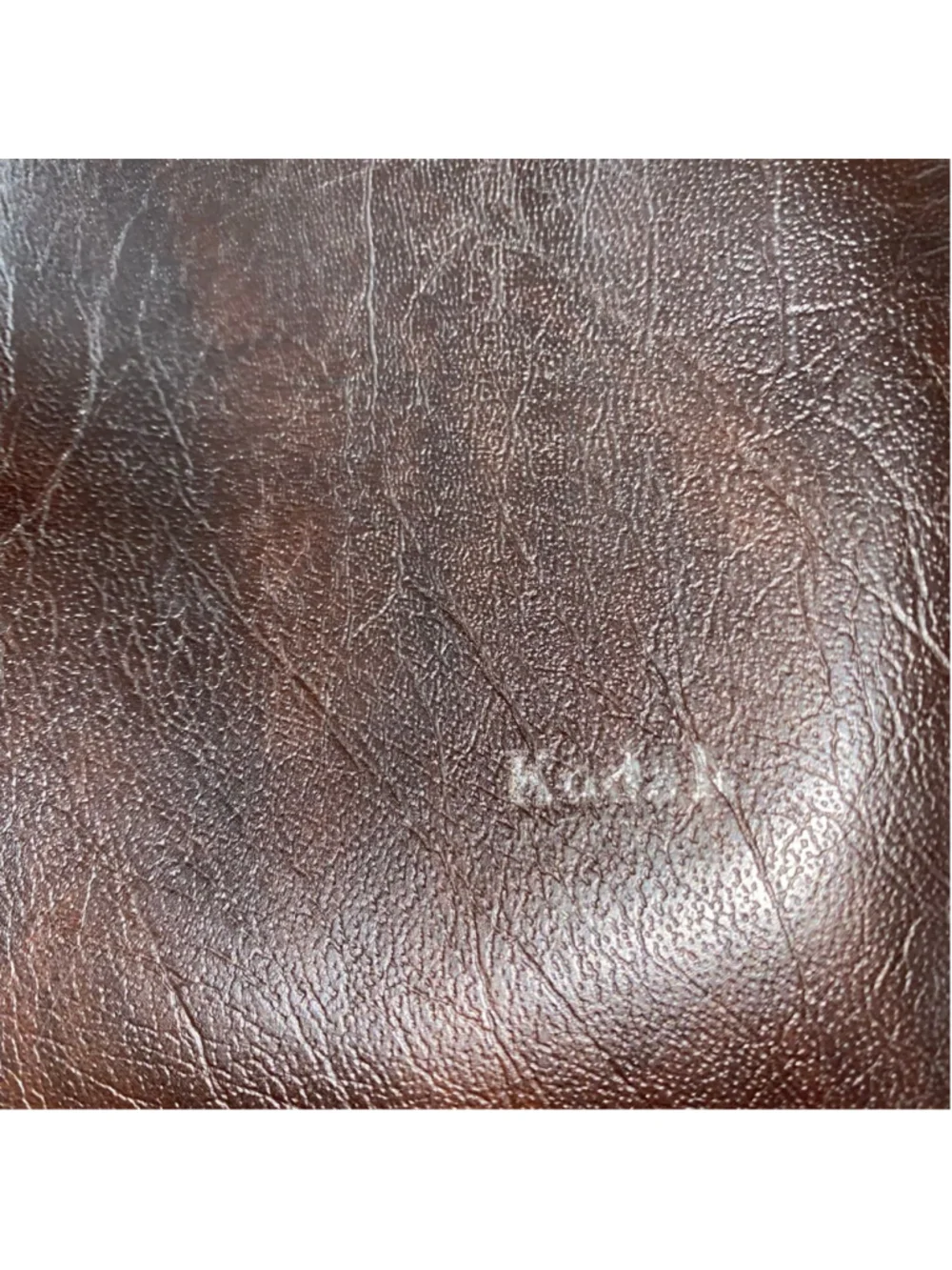 Kodak Vintage Brown Leather Camera Bag Tote Felt Lined